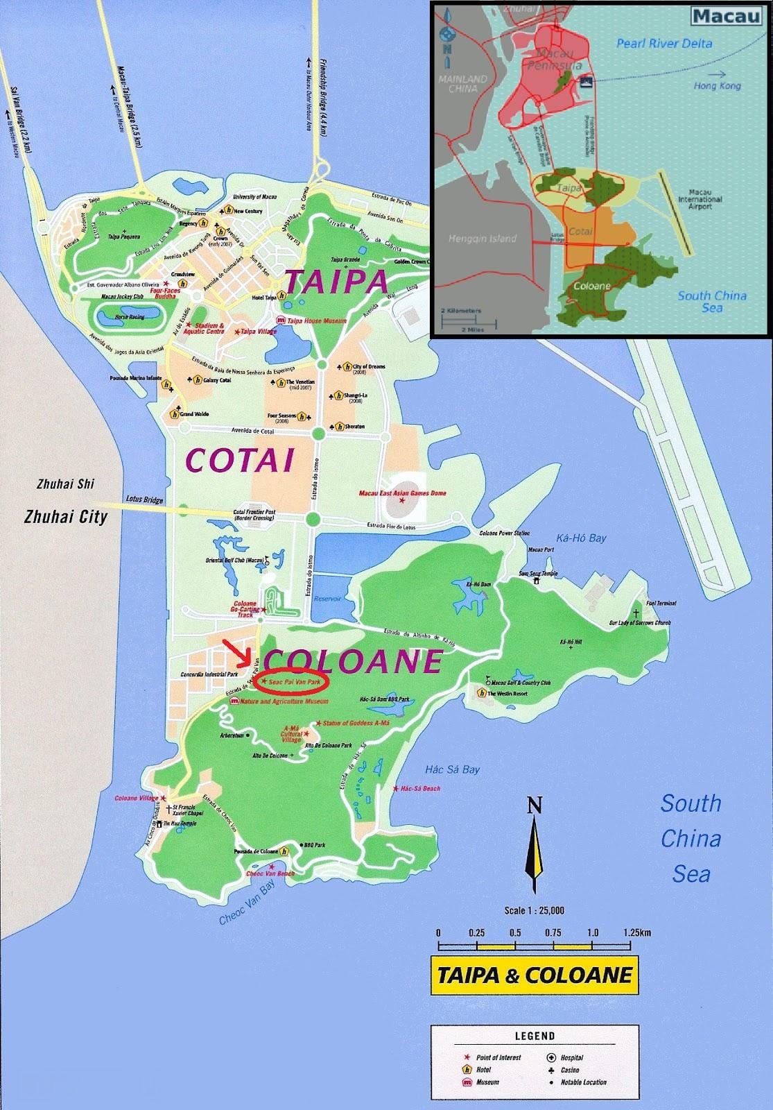 નકશો મકાઉ ફેરી 