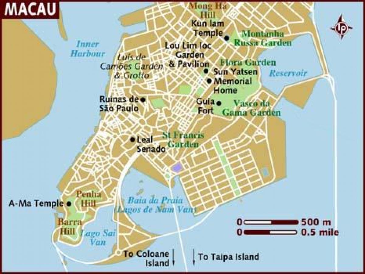 venetian મકાઉ શોપિંગ મોલ નકશો